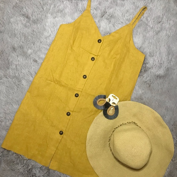 Beautiful front button (brown) down dress - Picture 2 of 5